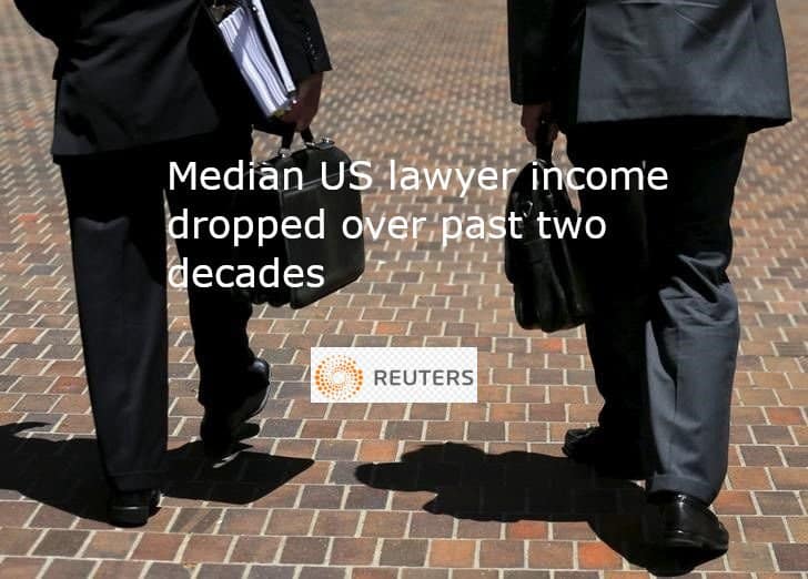 US Lawyer incomes drop